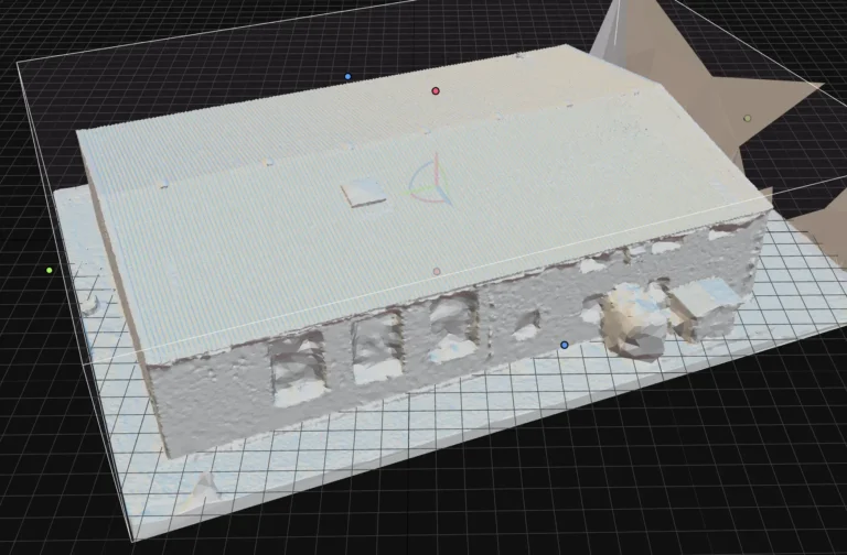 Bereinigung eines 3D-Modells aus Drohnen-Photogrammetrie für präzise Vermessung und digitale Baudokumentation