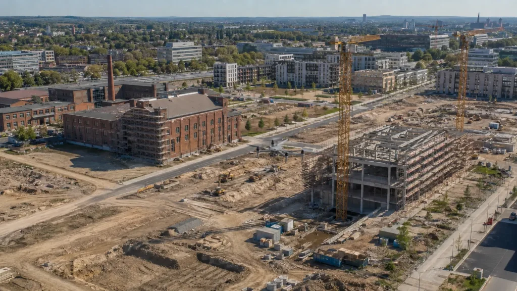 DJI Matrice 4T bei der Baudokumentation einer Konversionsfläche in Mönchengladbach